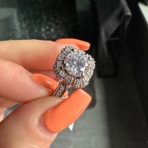 Ring fake engagement CZ size 5